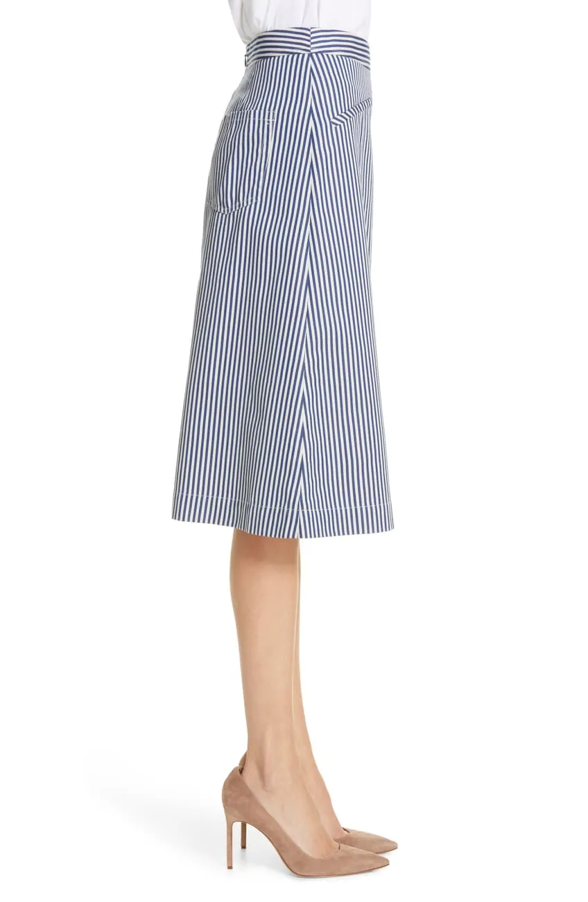 Nordstrom Signature Stripe Cotton Blend Skirt, Sz 18! Retails $249 