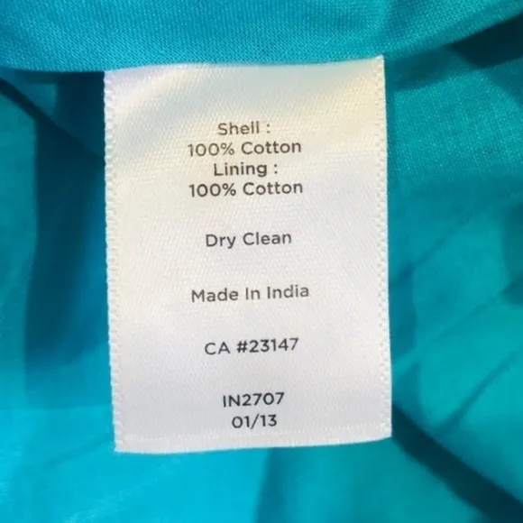 NWOT Talbots a-line knee skirt 100% cotton blue and white 4P