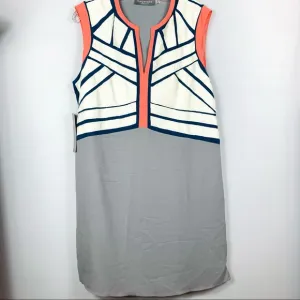 NWT Bagatelle Blue/Gray Block Geometric Dress