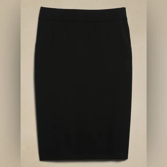 NWT Banana Republic Siena Wool Black Pencil Skirt Size 10P
