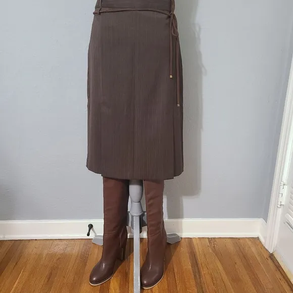 NWT BCBG Max Azria Y2K  Brown Pencil Skirt Size 10‎