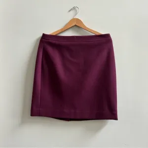 NWT Burgundy J.Crew The Pencil Skirt In Double-Serge Wool, Size 18