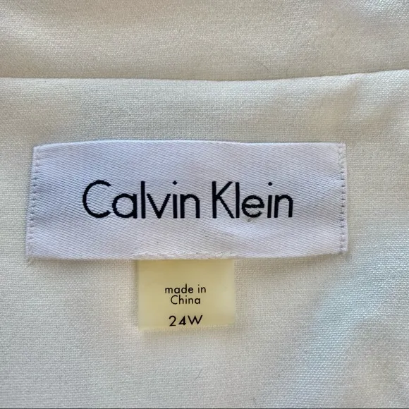 NWT Calvin Klein Two Button Ivory Lux Blazer