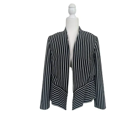 NWT Chico's Ponte Knit Jacket New Striped Blazer Women Small