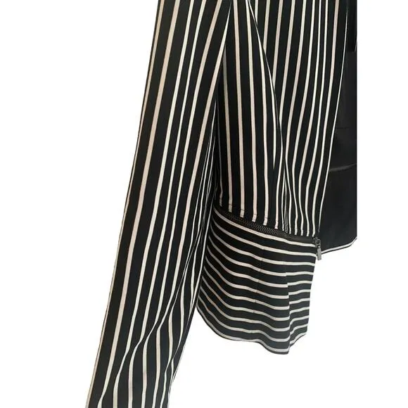 NWT Chico's Ponte Knit Jacket New Striped Blazer Women Small