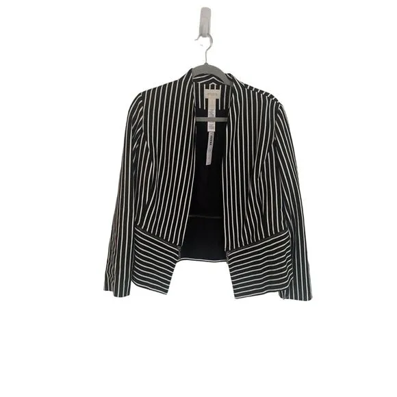 NWT Chico's Ponte Knit Jacket New Striped Blazer Women Small