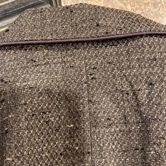 NWT Coldwater Creek Brown Lined Sequin Detail Misses Jacket L 14-16