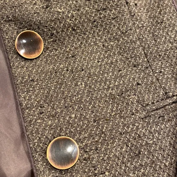 NWT Coldwater Creek Brown Lined Sequin Detail Misses Jacket L 14-16
