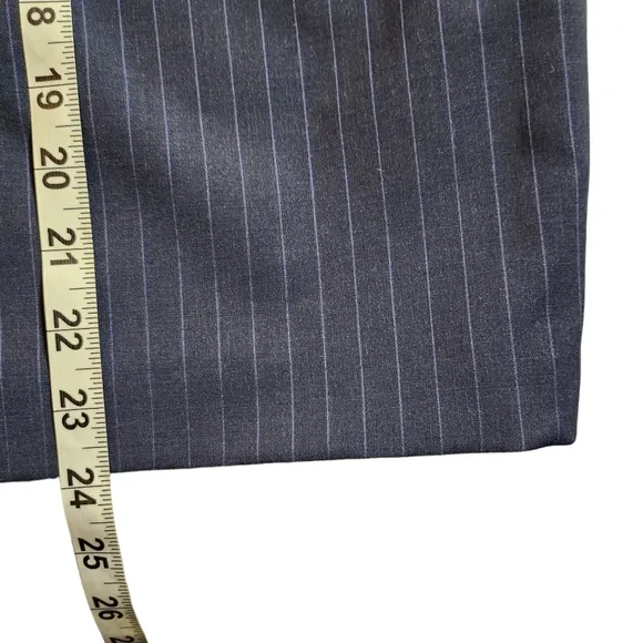 NWT Escada Margaretha Ley Women's Blue Pinstripe Pencil Skirt Size 38 (US 8) B30