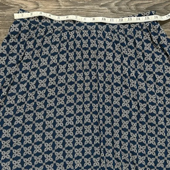 NWT J. Crew Pleated Mini Skirt Seaport Blue Autumn Lined Print Preppy Size 10