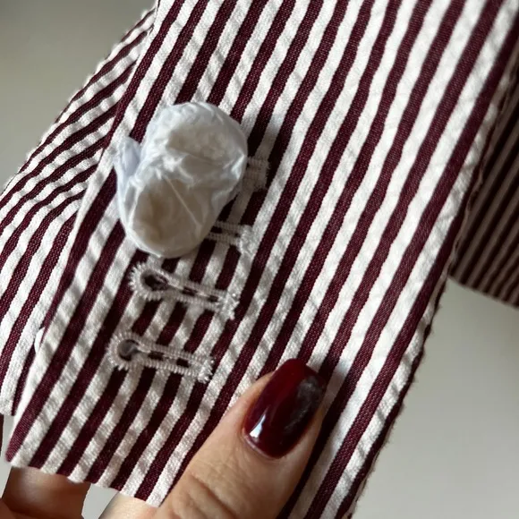 NWT J. Crew Schoolboy seersucker blazer jacket striped 6