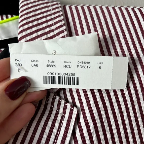 NWT J. Crew Schoolboy seersucker blazer jacket striped 6