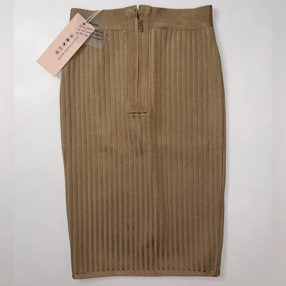 NWT Oh Polly Ribbed Bodycon Bandage Pencil Skirt