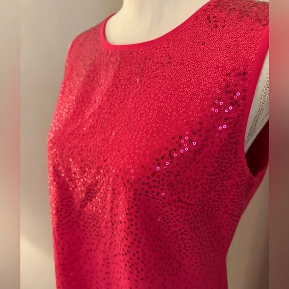 NWT Tahari Fuchsia Pink Sheath style Dress. Size 8. Midi