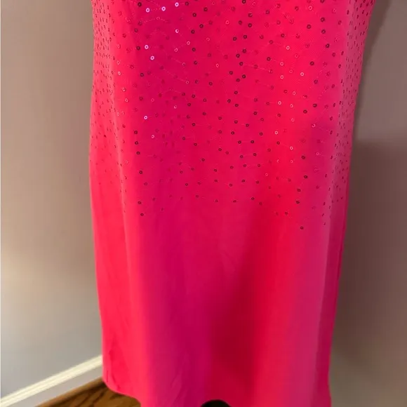 NWT Tahari Fuchsia Pink Sheath style Dress. Size 8. Midi
