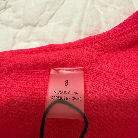 NWT Tahari Fuchsia Pink Sheath style Dress. Size 8. Midi