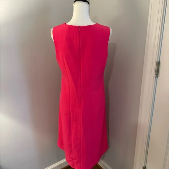 NWT Tahari Fuchsia Pink Sheath style Dress. Size 8. Midi
