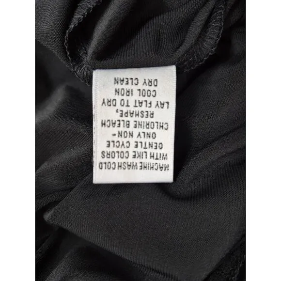 NWT Talbots Black Poly Spandex Asymmetrical Neckline Sheath Dress Sz L cocktail