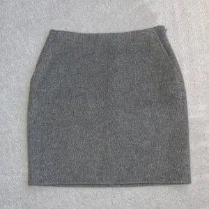 NWT Theory Clean Pencil Skirt in Wool Cashmere Grey Melange