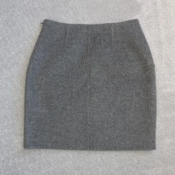 NWT Theory Clean Pencil Skirt in Wool Cashmere Grey Melange