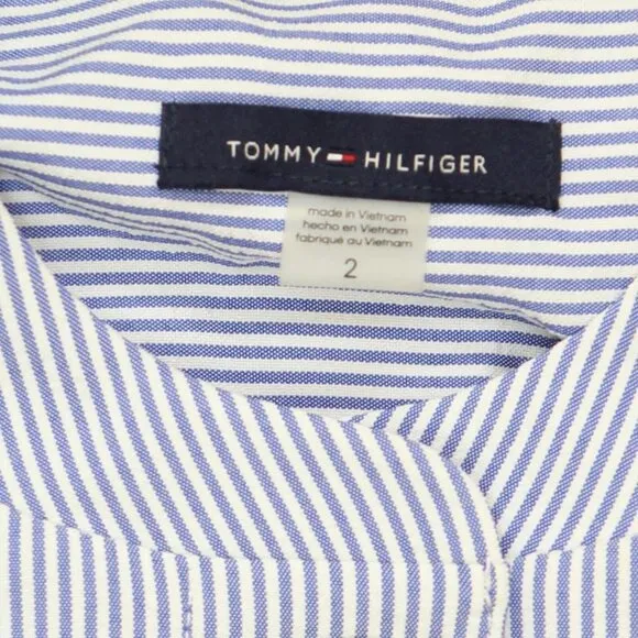 NWT Tommy Hilfiger Stripe Blazer Jacket H23JS726 2 French Stripe Blue White