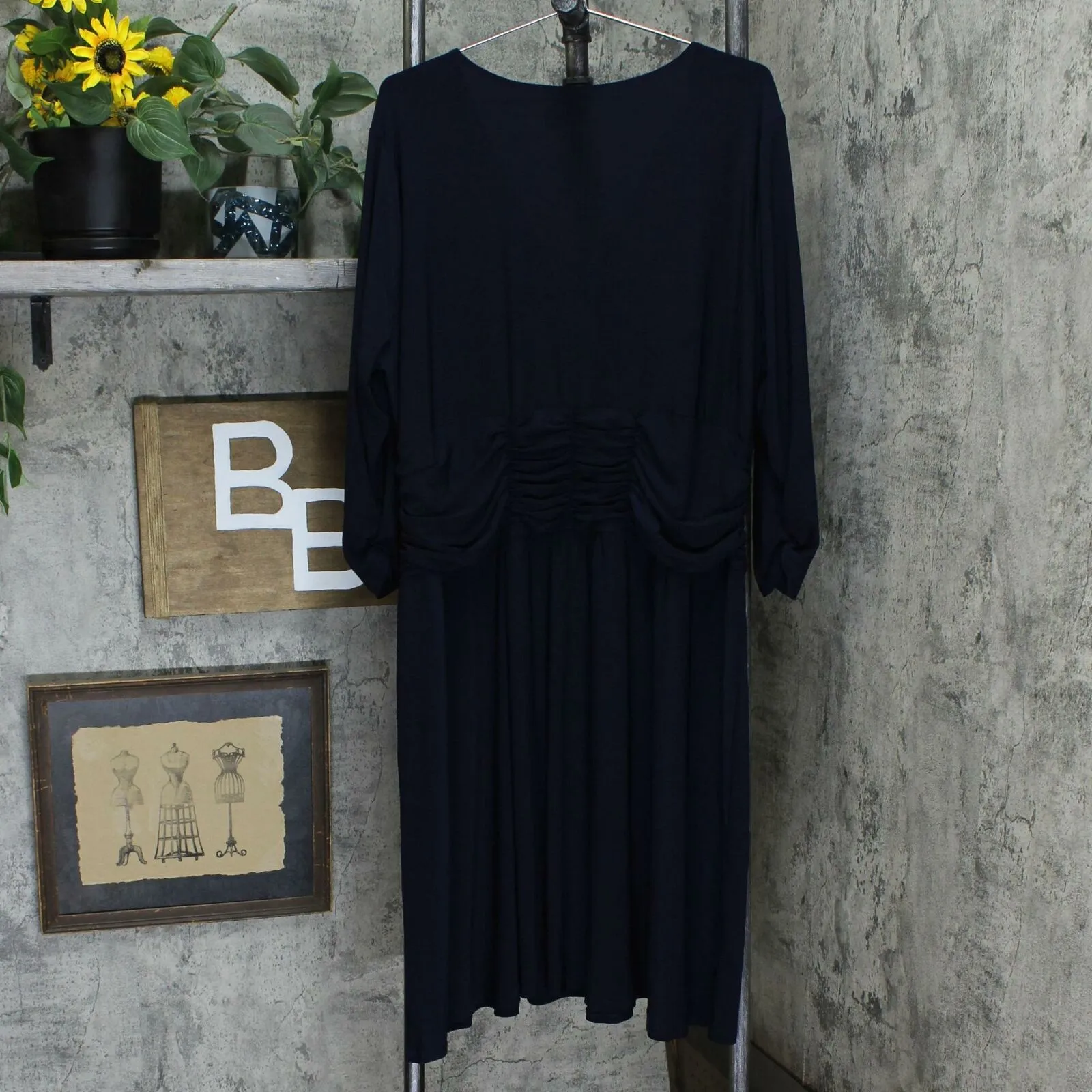 NY Collection Plus Size Ruched A-Line Dress