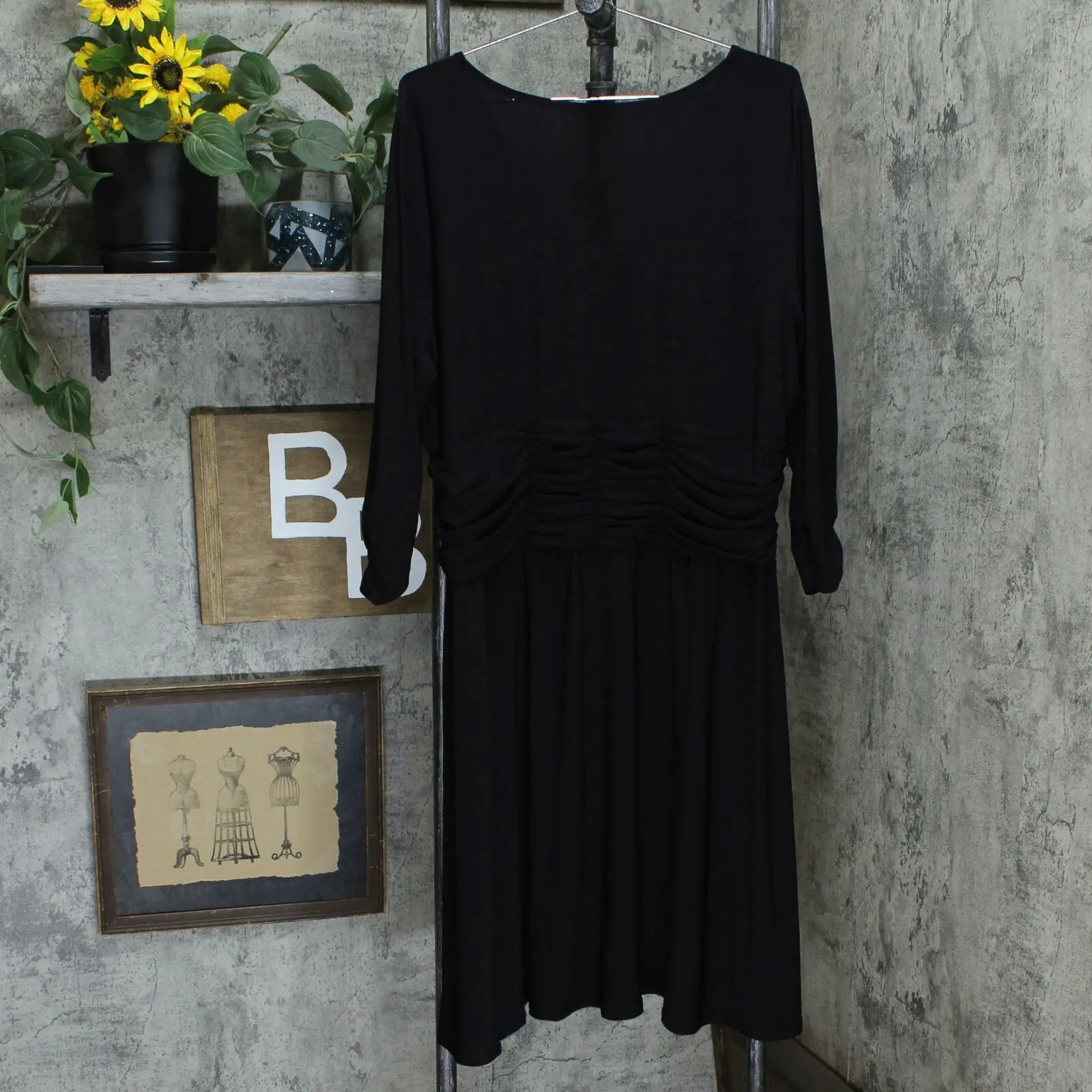 NY Collection Plus Size Ruched A-Line Dress