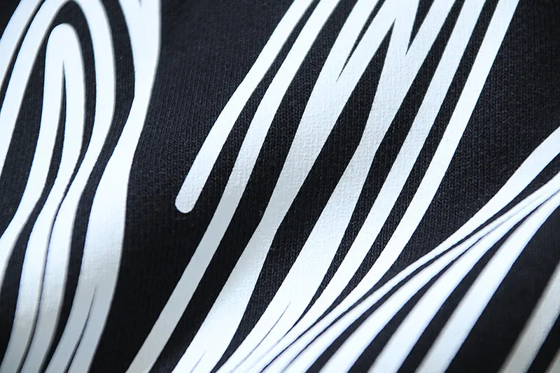 Off White striped wave print Pants #1075
