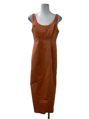 Orange Sleeveless Sheath Dress