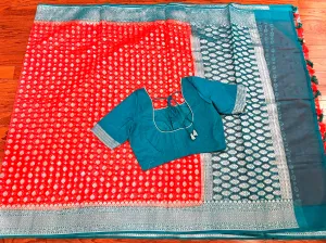 Organza Banaras saree