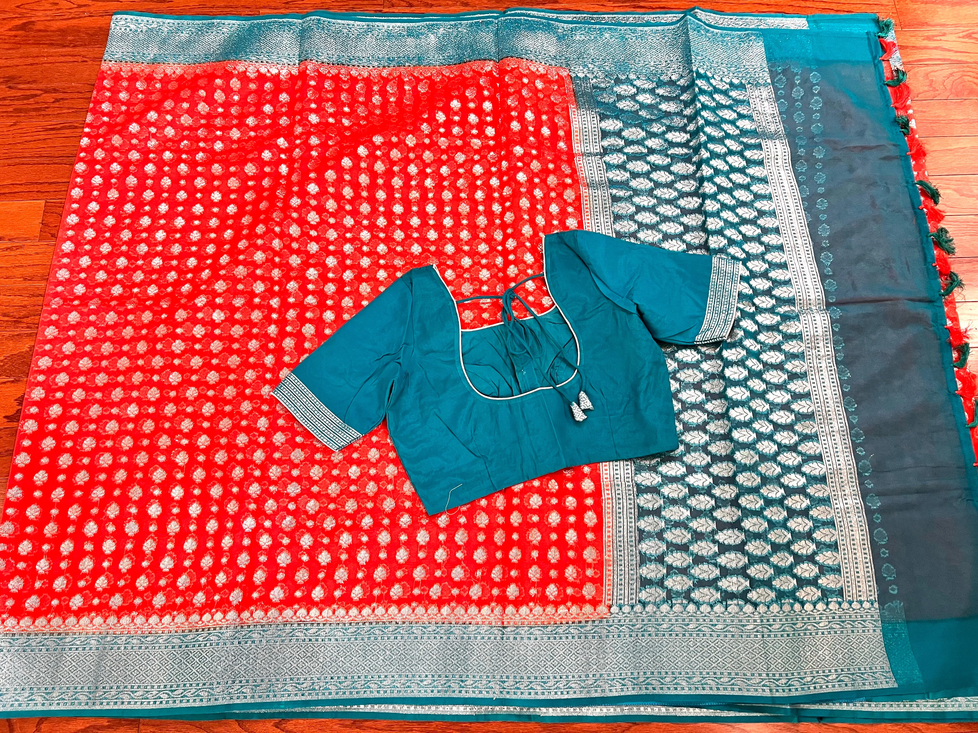 Organza Banaras saree