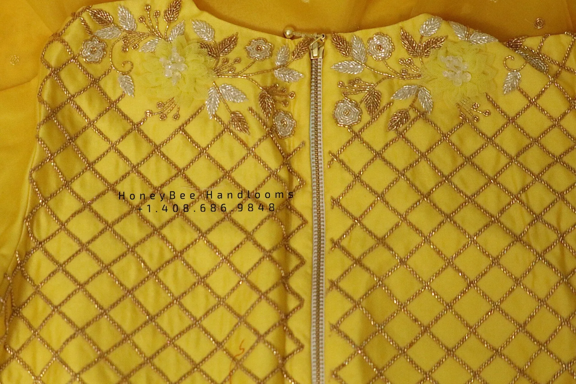 Organza saree with stitched blouse,zardhosi work,fancy saree,yellow saree, sabyasachi saree inspired saree,lyte weight saree,cocktail saree