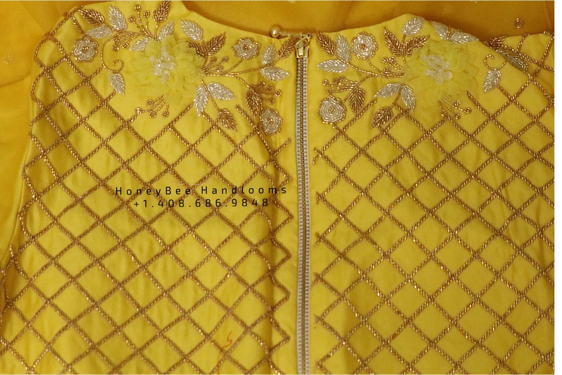 Organza saree with stitched blouse,zardhosi work,fancy saree,yellow saree, sabyasachi saree inspired saree,lyte weight saree,cocktail saree