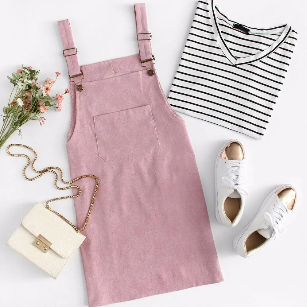 Overall Corduroy Skirt