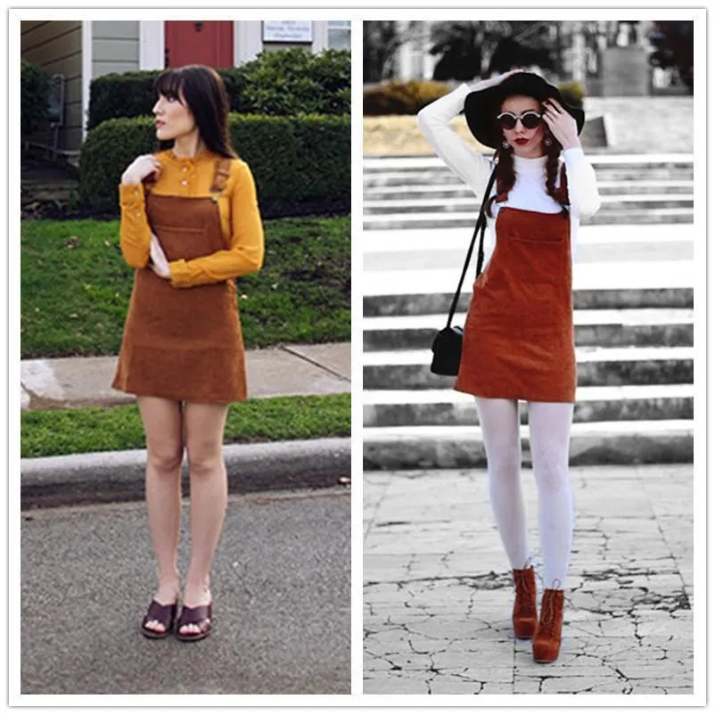 Overall Corduroy Skirt