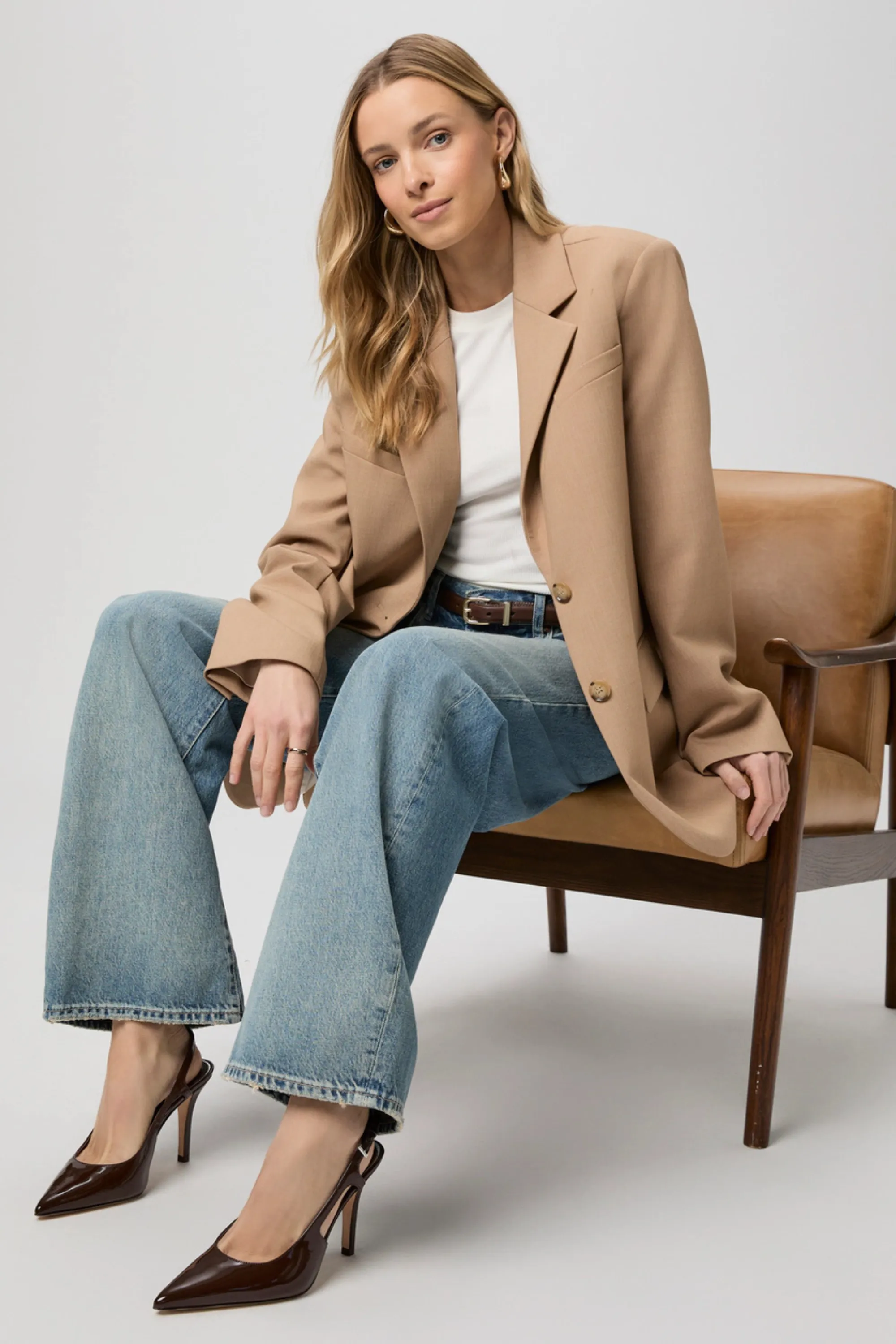 Paige Sarto Blazer Camel
