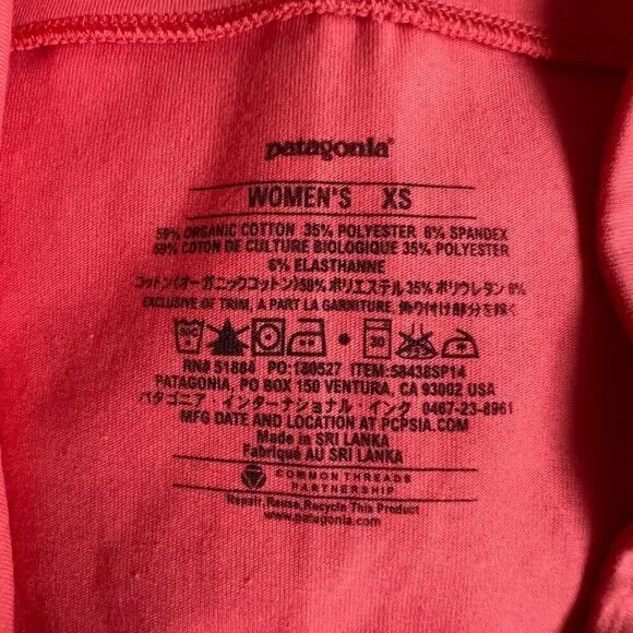 PATAGONIA SALMON COTTON SKIRT KNEE LENGTH XSMALL