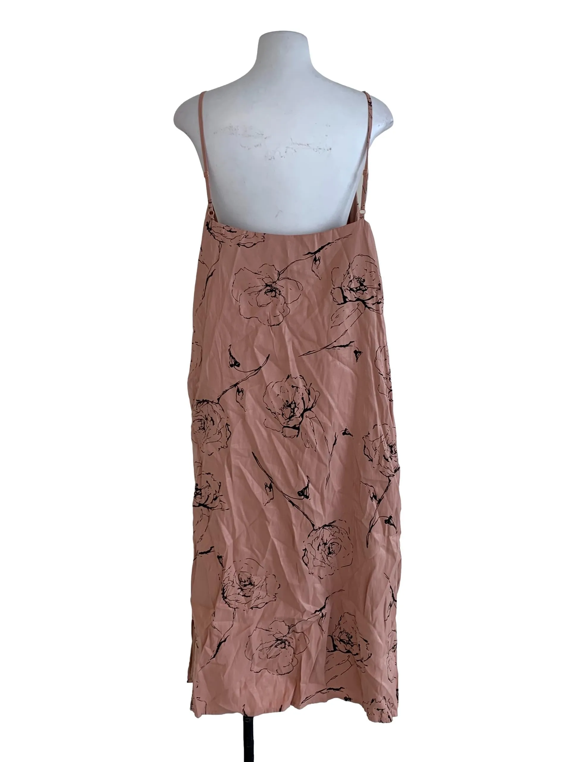 Peach Floral Sheath Dress