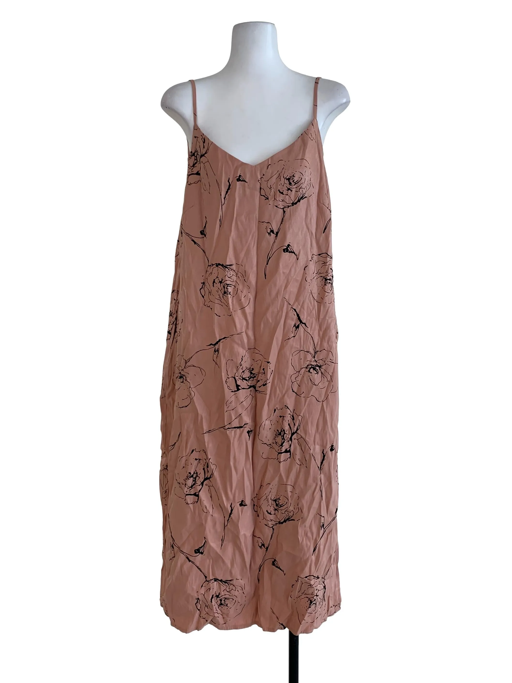 Peach Floral Sheath Dress