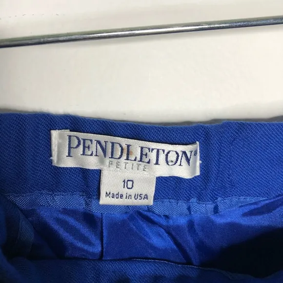 Pendleton Royal Blue Wool Pencil Skirt