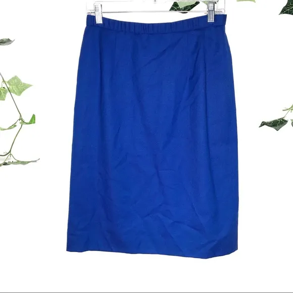 Pendleton Royal Blue Wool Pencil Skirt