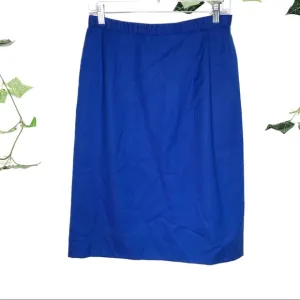 Pendleton Royal Blue Wool Pencil Skirt