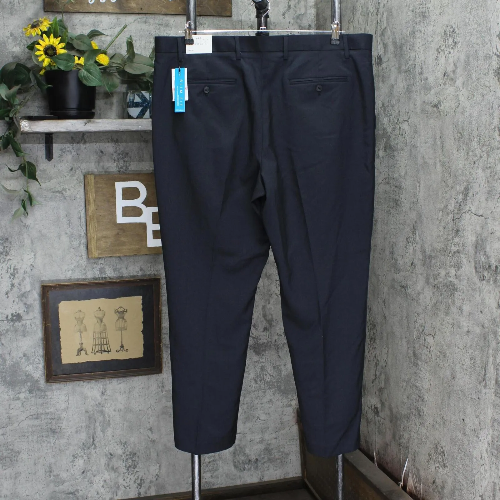 Perry Ellis Potfolio Mens Stretch Slim Fit Dress Pants 166925a09b4125