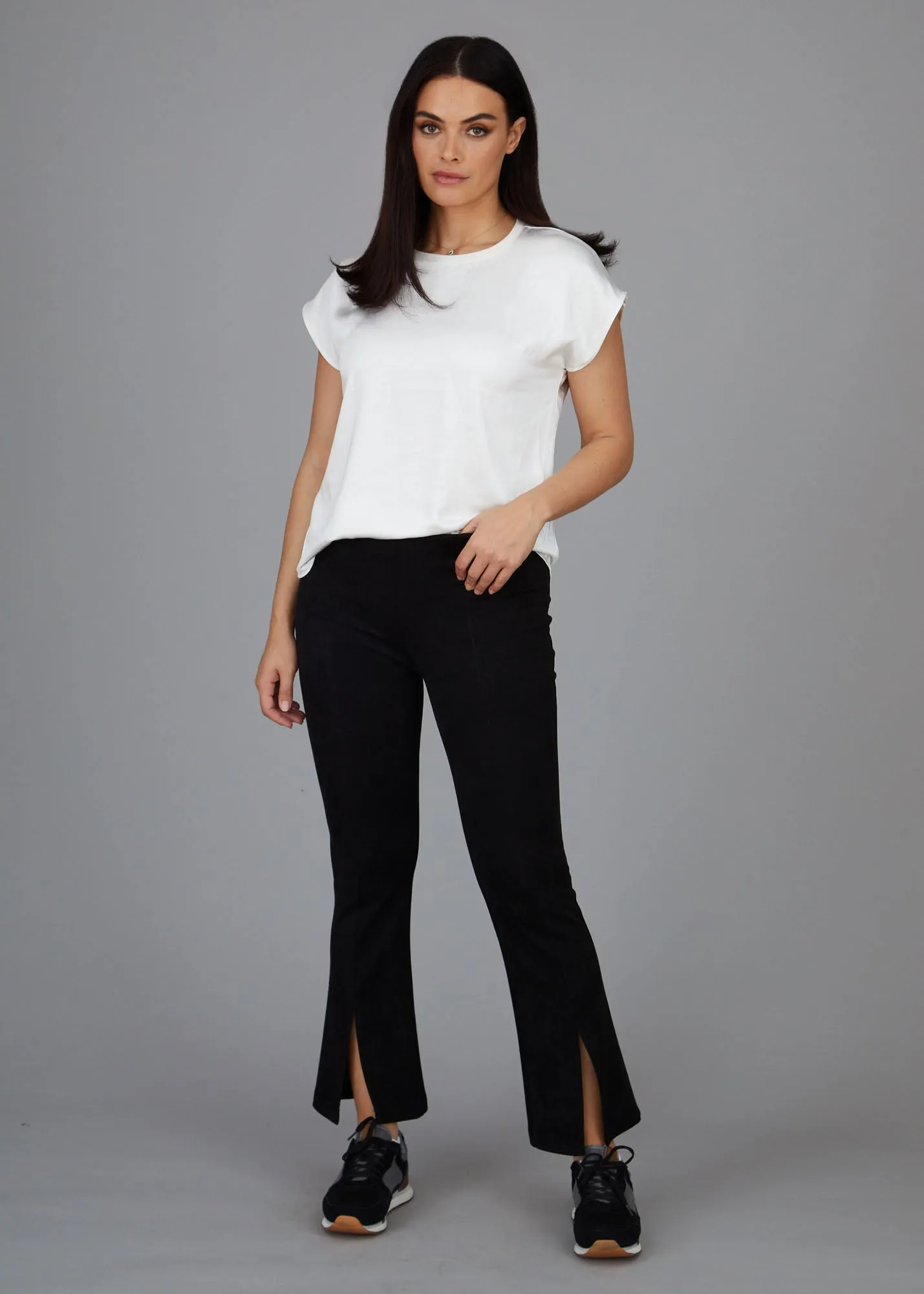 Perry Seemed Slit Pants - Faux Suede: FINAL SALE