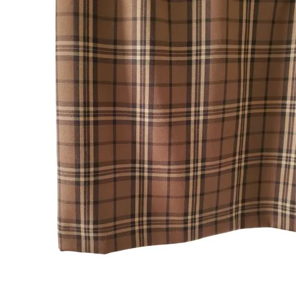 Petite Sophisticate Plaid Pencil Skirt | NWT | 8P | Light &amp; Dark Brown, Tan
