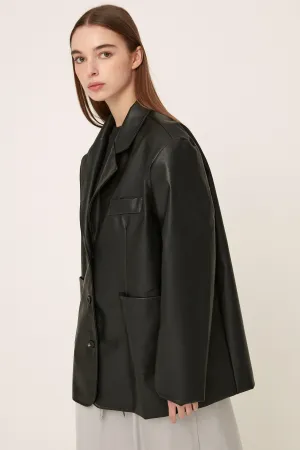 Peyton Pleather Overfit Blazer
