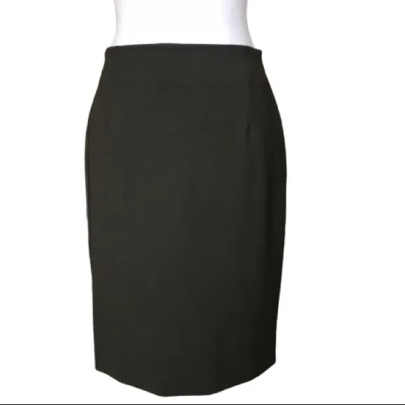 Piazza Sempione  wool pencil skirt in olive green color