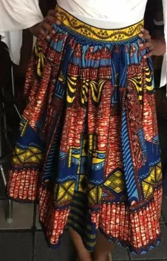 Pick YOUR Print Skirt Gathered Waist Flowing Knee Length