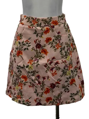 Pink Floral Mini Pencil Skirt TCL