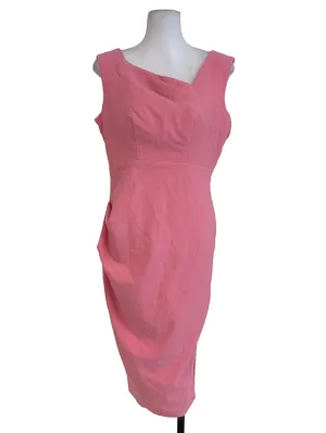 Pink Plain A-Line Dress